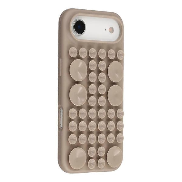 Kompatibelt iPhone Air Case sugkopps silikontelefonfodral med tygfoder