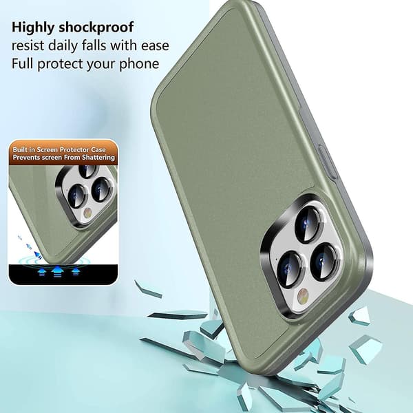 Ensfarvet telefoncover til iPhone 13 Pro Max til iPhone 13 Pro Max Grå