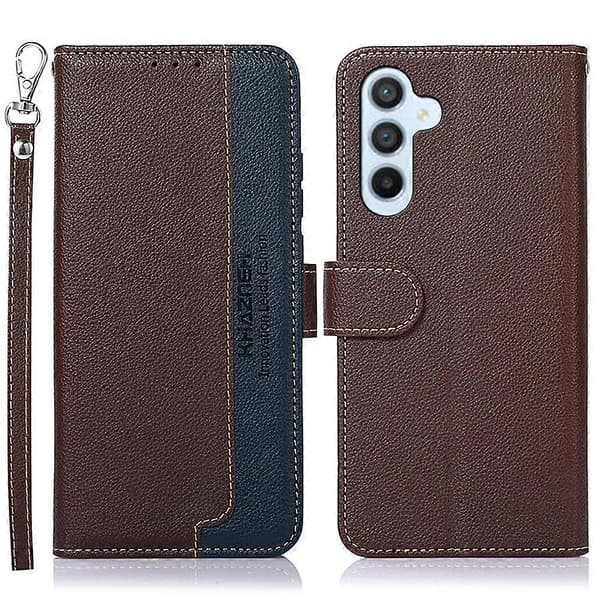 Til Samsung Galaxy A17 5G KHAZNEH Litchi Tekstur Læder RFID Telefoncover