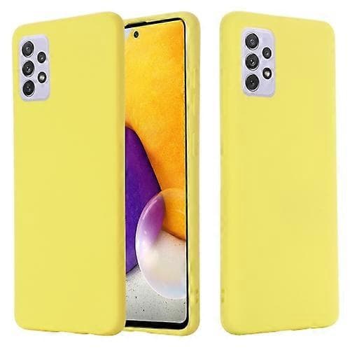 För Samsung Galaxy A73 Enfärgat Flytande Silikonfodral