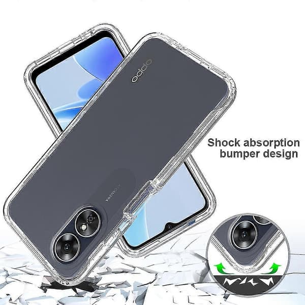 For Oppo A17 4G Gradient Phone Case PC + TPU Full Body Protection with PET Screen Protector