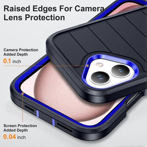 Robust telefondeksel med holder til iPhone 16
