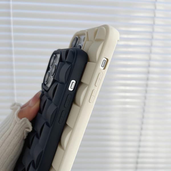 Vävd textur \"Skin Feel\" telefonfodral för iPhone 13 Pro