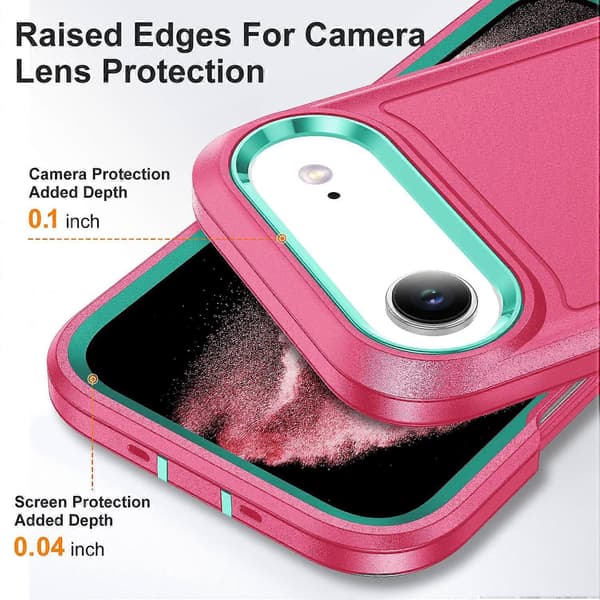 Til iPhone 17 Air-deksel Stativ Telefonbeskyttelse PC Silikon EVA 3-i-1 Design