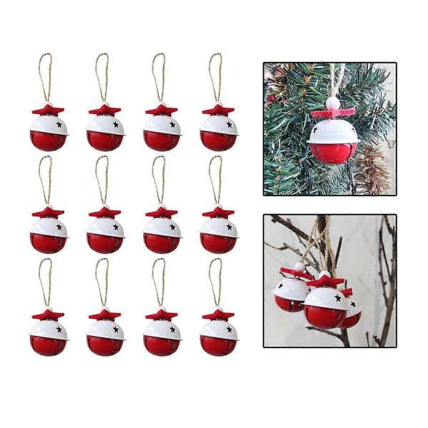 12x Juleelementer Juleklokker til pejsvinduer Julefest