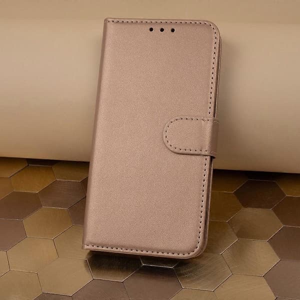 iPhone 16 Plus - Bogomslag Etui Mobilpung Guld