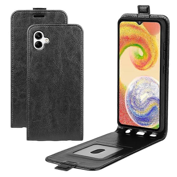 Samsung Galaxy A04 -läppäpuhelinkotelo, musta, uusi