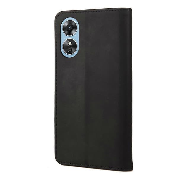 For OPPO A17 Skin Feel Splicing Leather Phone Case
