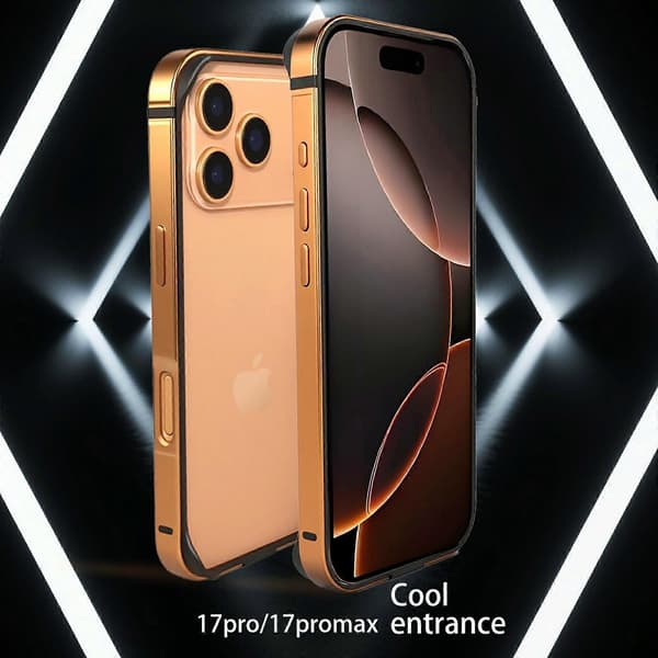 För iPhone 17 Pro Bumperfodral Aluminiumlegering TPU Anti-fall Skyddsram Telefonfodral