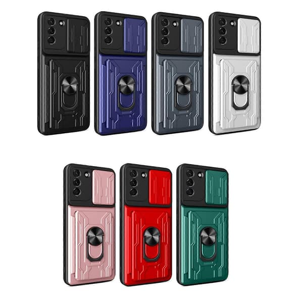 Til Samsung Galaxy S21+ 5G Skydende Camshield Kort Telefoncover