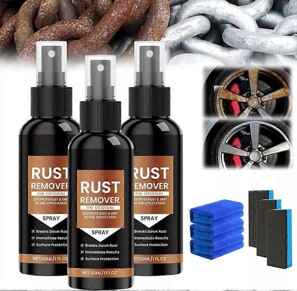1~3x Rustfjerner Spray, Billakkfjerner, Rustfjerner for Metall