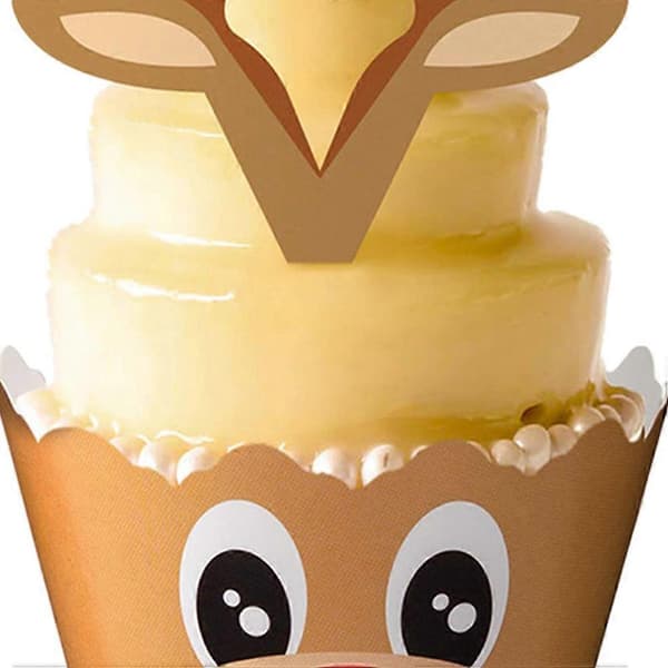 24 stk. julepynt julekagepynt julecupcake-indpakning julecupcake-pynt julekage-indpakning