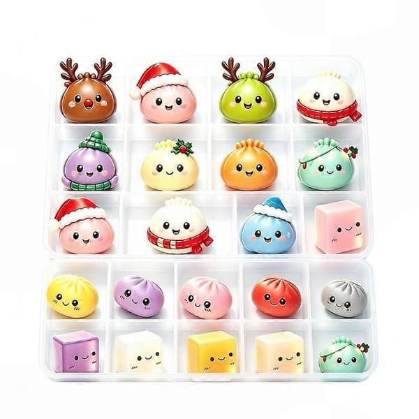 DIY Squishy Legetøj 24-dages Jule-nedtællingskalender Blind Box Sæt