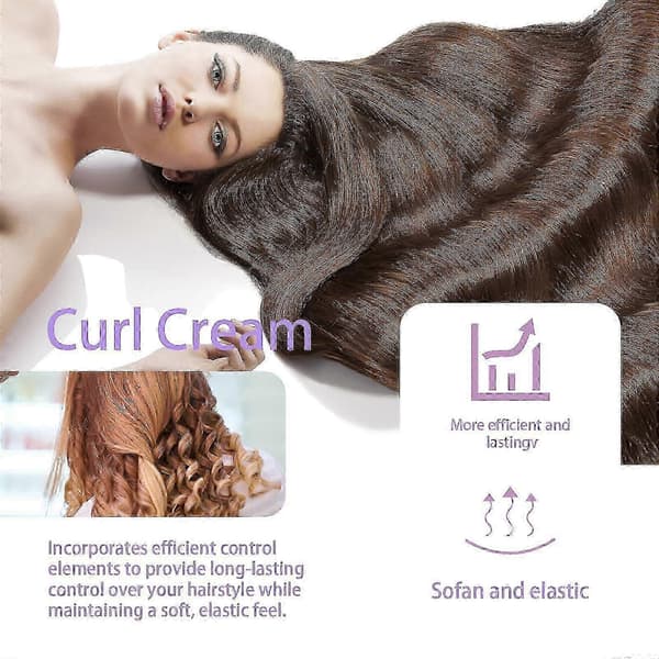 HOEGOA jojobaolie krøllecreme permanent krøllehårpleje styling hårmoisturizing glans elastisk element