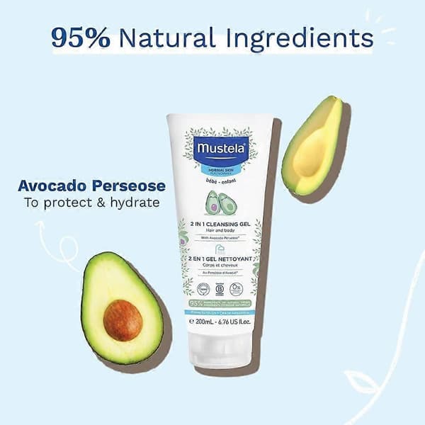 Mustela 2 i 1 Hår- og Kropsvask 200ml