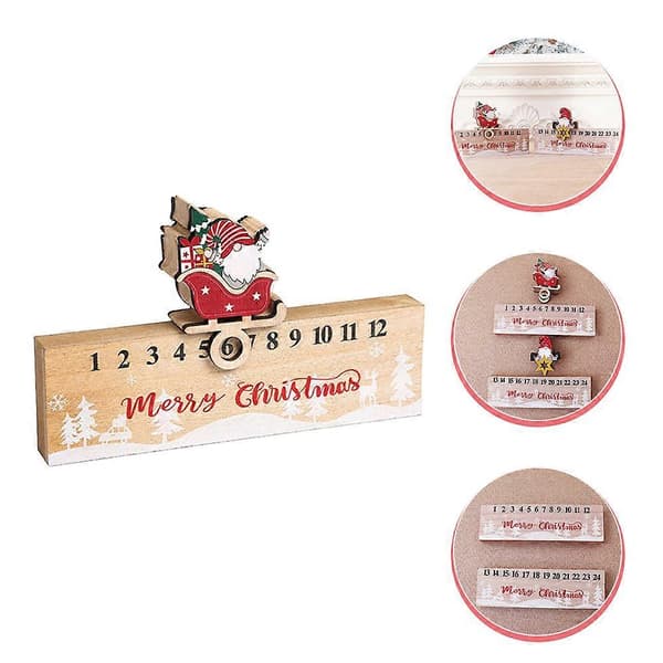 Jule-adventskalender i træ til dekoration