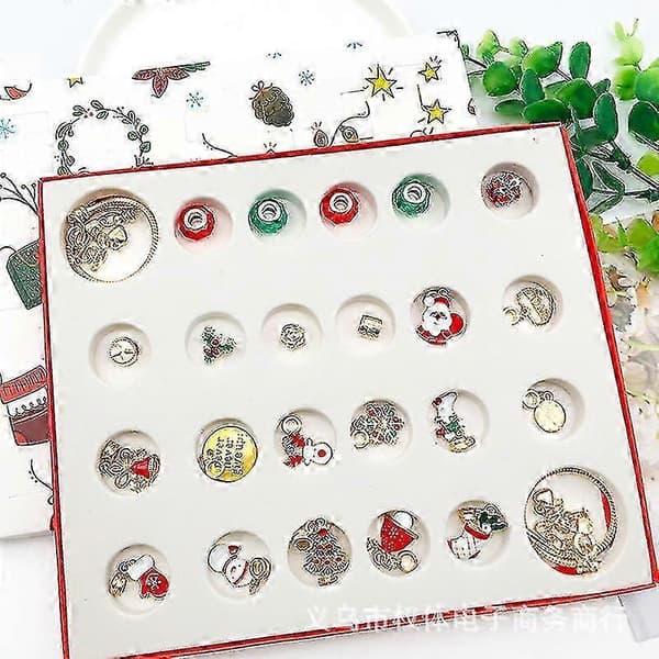 Julekalender med 24 dagers nedtelling og DIY-armbåndsett