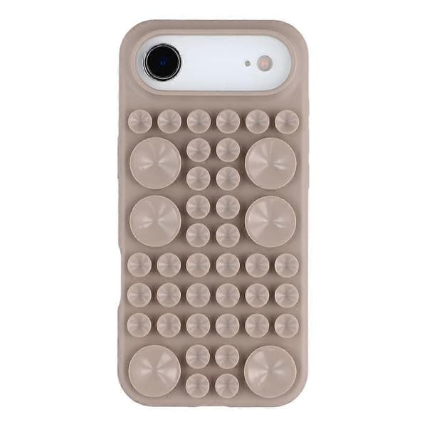 Kompatibelt iPhone Air Case sugkopps silikontelefonfodral med tygfoder