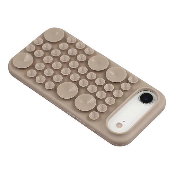 Kompatibelt iPhone Air Case sugkopps silikontelefonfodral med tygfoder