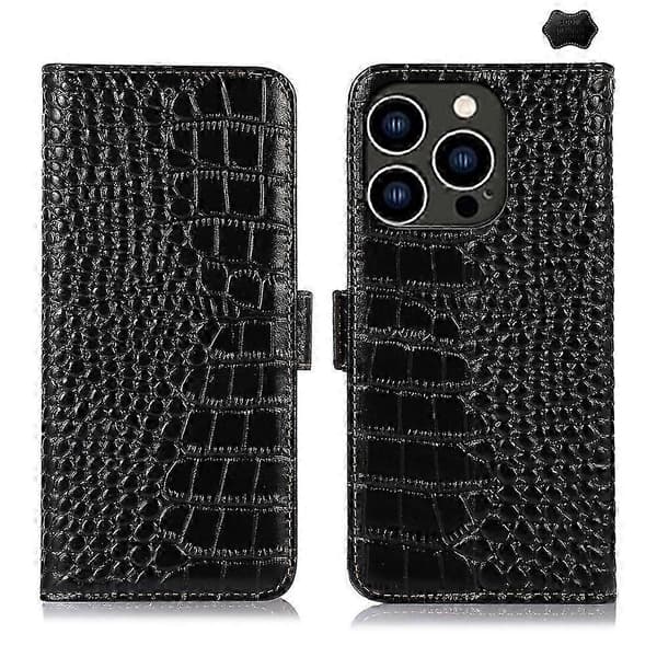 Krokodille Toplag Koskind Telefoncover Til iPhone 16 Pro Sort