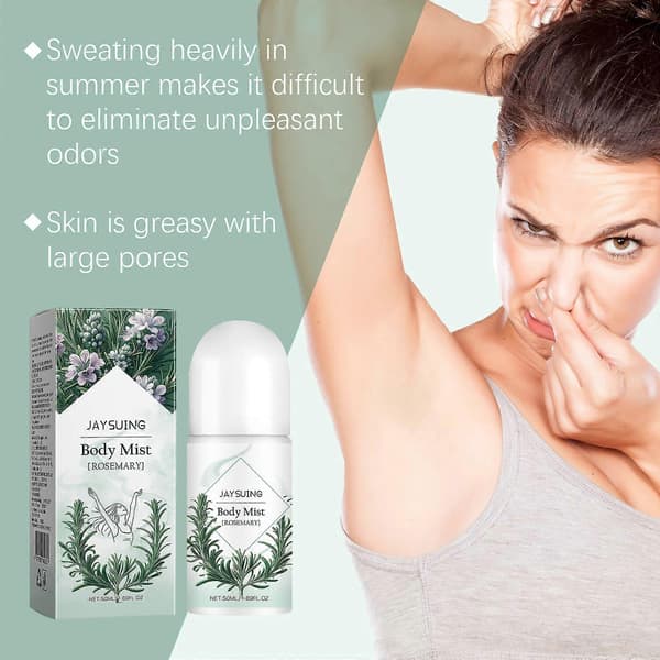 Jaysuing Rosmarin Deodorant För Torr Kropp Och Långvarig Rosmarin Deodorant Roll-on Kroppslotion