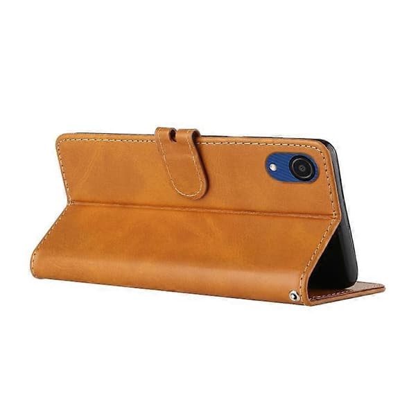 Til Samsung Galaxy A03 Core telefoncover i læder med ko-tekstur
