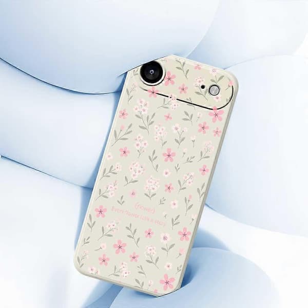Compatible for iPhone 17 Air Case Small Flower Pattern Print Straight Edge TPU Phone Back Cover