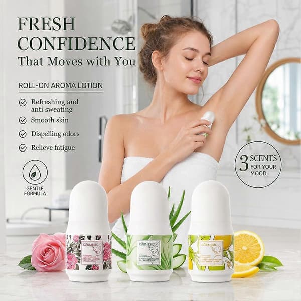 KORMESIC Rolling Ball Aroma Lotion - Luktskydd Uppfriskande Doft Resestorlek
