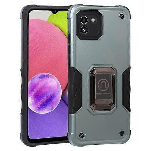 For Samsung Galaxy A03 164mm EU-versjon Ringholder Sklisikkert Armor Telefondeksel