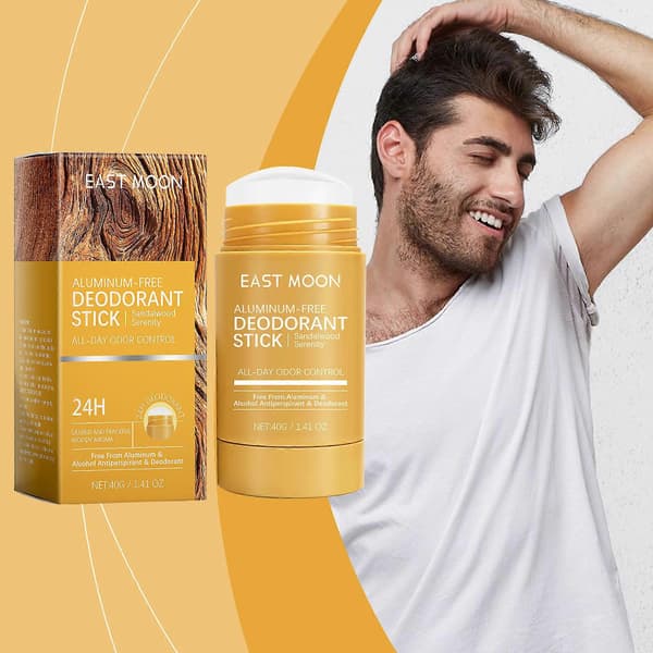 Langvarig naturlig duft, rensende og tør hud, daglig bærbar deodorant til armhuler