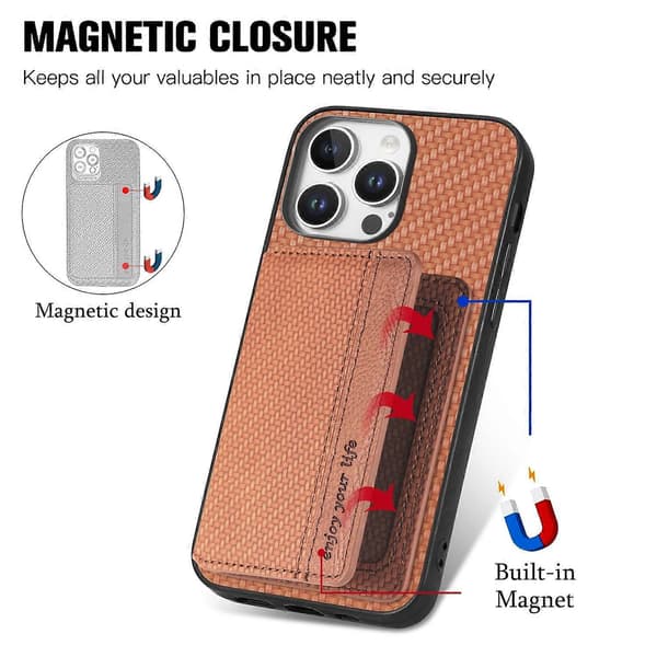 Karbonfiber Lommebokdeksel til iPhone 16 Pro