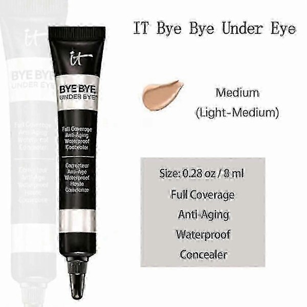 2025 IT Bye Bye Under Eye Full Coverage Waterproof Concealer Light/Medium-YKY416 (light)