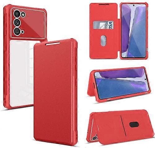 För Samsung Galaxy Note20 Magnetic Flip Läder Phone Case