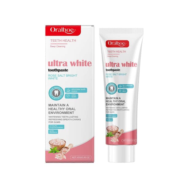 Oralhoe Rose Brightening White Stain Removal Toothpaste