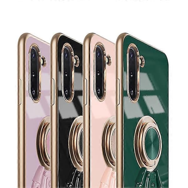Til Samsung Galaxy Note10 6D Plating Astronaut Ring Kickstand Telefoncover