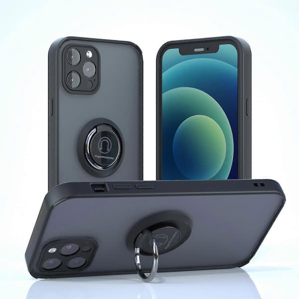 Til iPhone 12pro Maxcover med ringholder, til iPhone 12pro magnetisk cover