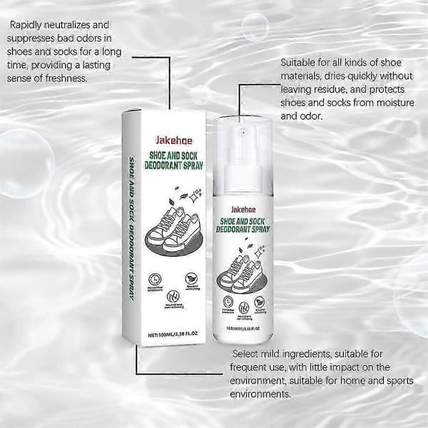 Kraftfull skodeodorantspray - Eliminerar effektivt lukter, UK Fresh Scent