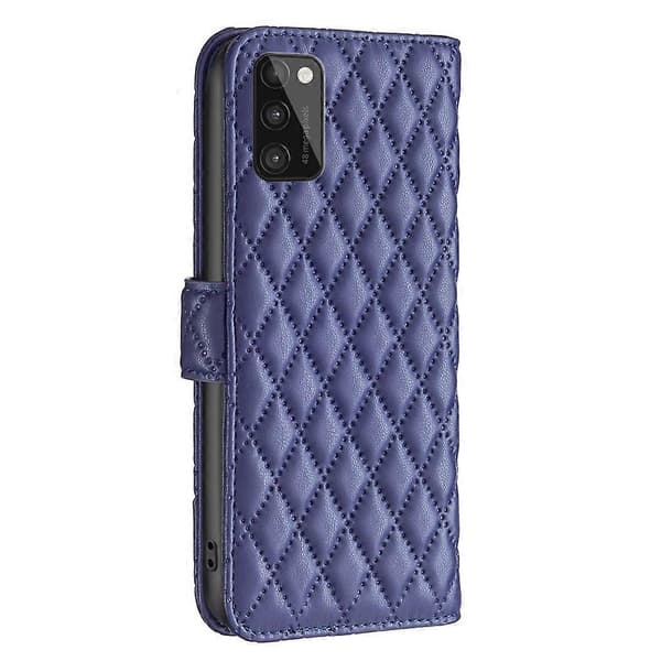 För Samsung Galaxy A41 Diamond Lattice Plånbok Läder Flip Phone Case