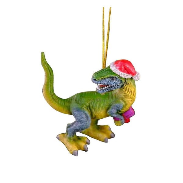 Julepynt Juletræspynt i træ med dinosaur