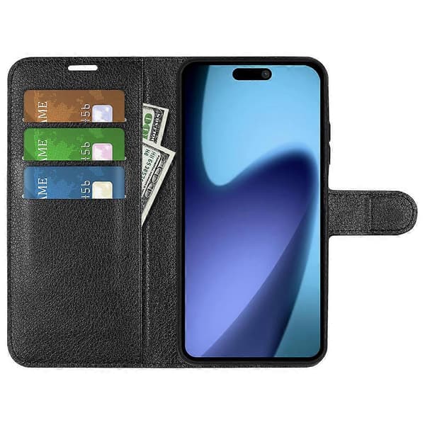 Compatible For iPhone 17 Air Case Litchi Texture Shockproof Leather Wallet Phone Cover