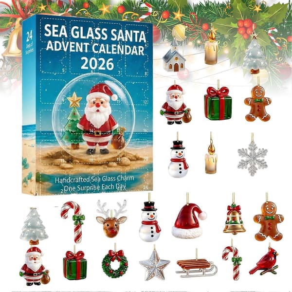 Jule-adventskalender 2026 – 24-dages 2D-akrylpynt – til juletræ og vindue