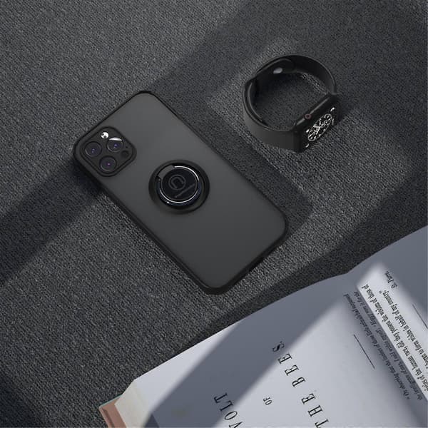 Til iPhone 12pro Maxcover med ringholder, til iPhone 12pro magnetisk cover