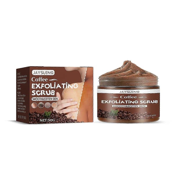 Opplysende kaffe kroppsskrubb med eksfoliering, dyprensende hydrering, 50g