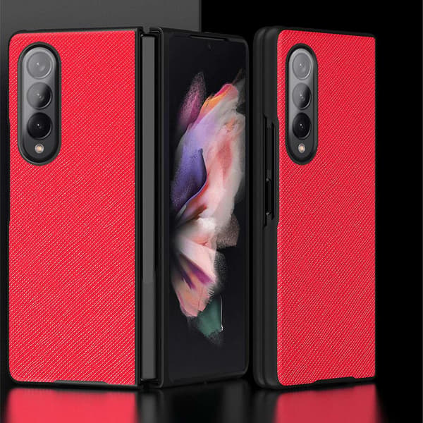For Samsung Galaxy Z Fold4 5G Cross Phone Case Rubberized Coated PC Durable Phone Cover Shell
