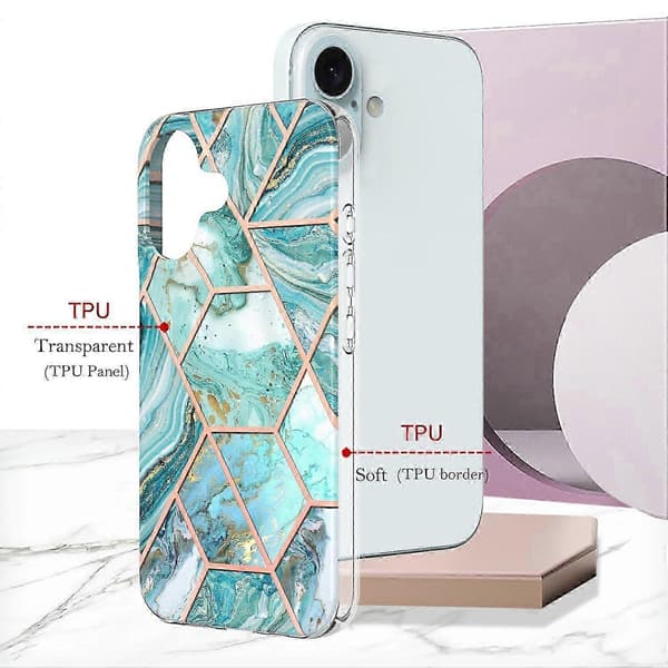 Marmor TPU-deksel til iPhone 16