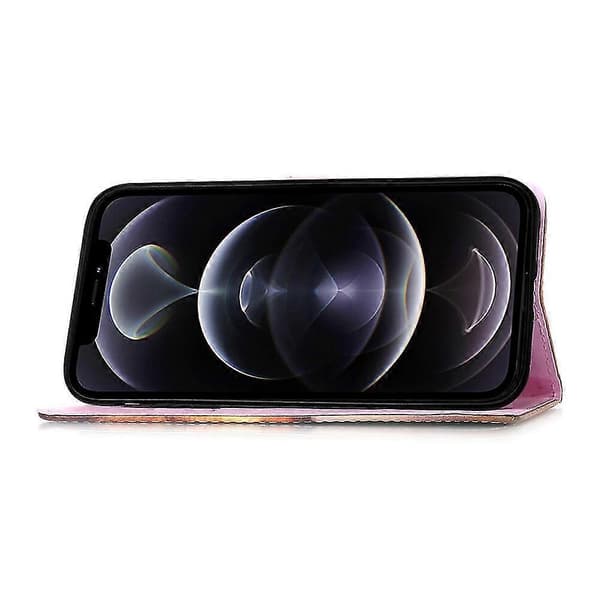 Kompatibel med iPhone 13 Pro etui læderpung bog flip folio stand view cover