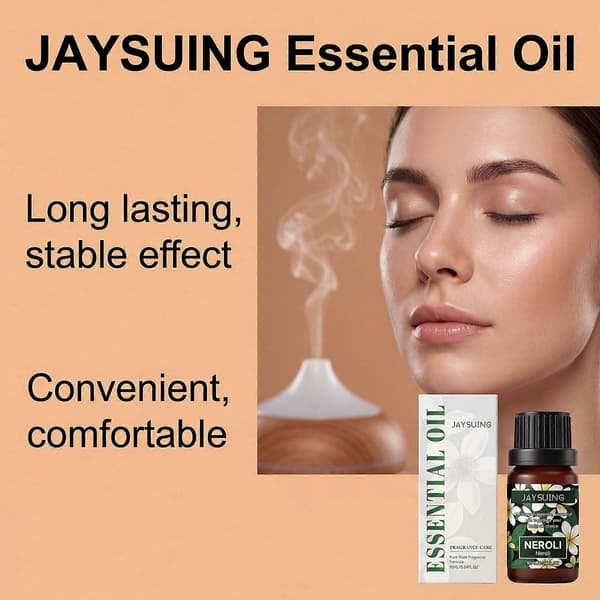 Neroli eterisk olje, 10 ml ren planteduftolje for hjemmearomaterapi, langvarig duft