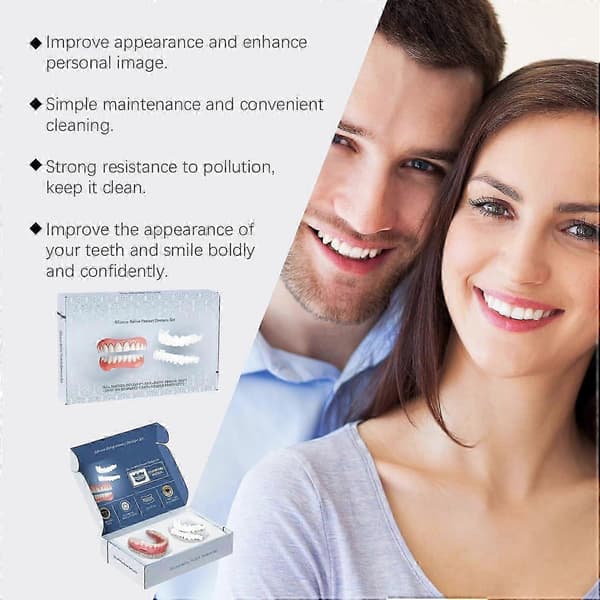 Silicone Liner Dentures Set, Silicone Dentures, Removable Denture Set (1 Set)