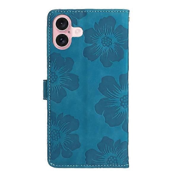 iPhone 17 Blomsterpræget Læder Telefoncover