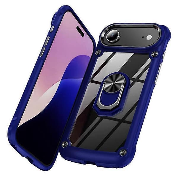 Kompatibel med iPhone 17 Air Case Legering Linseramme PC + TPU Stativ Telefon Bakdeksel